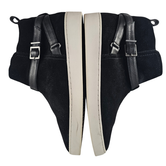 Vionic Ankle Boot Sneakers Women's Size 9.5 Black Mitzi Suede Comfort Strappy - Picture 3 of 13